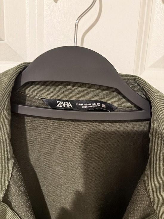 Zara Green Corduroy Shirt with Pockets - Picture 5 of 5